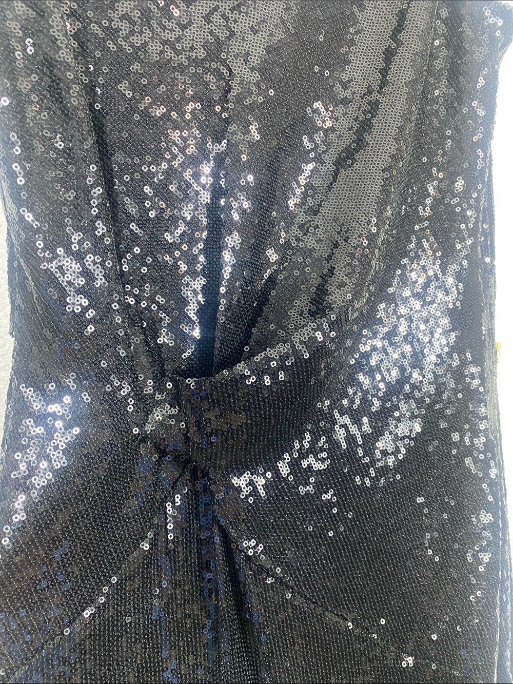 Taylor Black Sequin Twist-Detail Midi Dress Size 4 - Picture 4 of 16